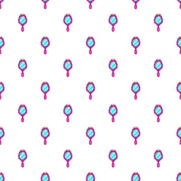 Hand mirrors cartoon seamless pattern for princess design 库存插图