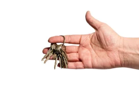 Hand mit Schlüssel Stock Photos