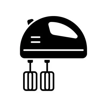 Hand Mixer Icon Vector Design Stock Illustration