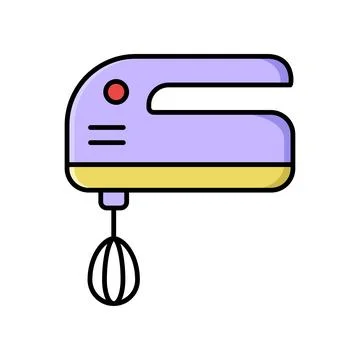 Hand Mixer Icon Vector Design Stock Illustration