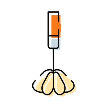 Hand mixer kitchen tool preparing food ingredients Stock Illustration