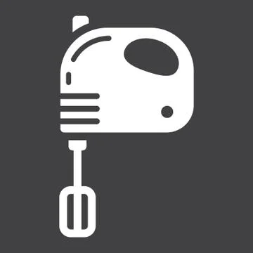 Hand mixer solid icon, household and appliance Stock Illustration