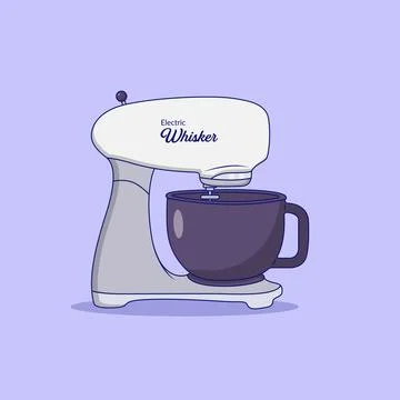 Hand Mixer Vector Icon Illustration with Outline for Design Element, Clip A.. 스톡 일러스트