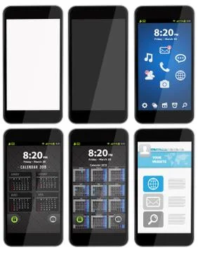 Hand with mobile phone Stock Illustration