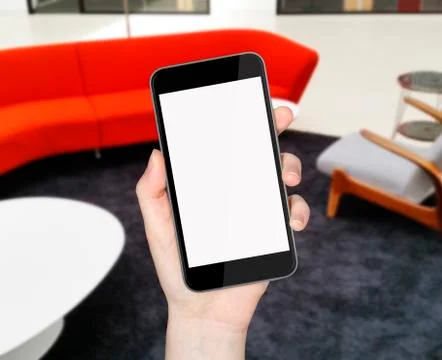 Hand with mobile phone Stock Illustration