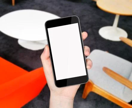 Hand with mobile phone Stock Illustration