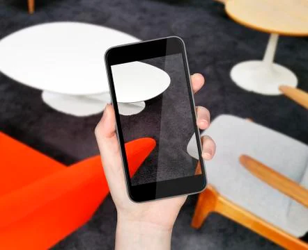 Hand with mobile phone Stock-Illustration