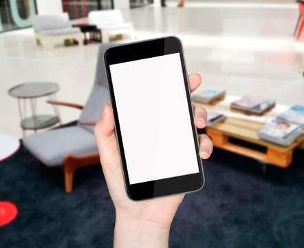 Hand with mobile phone Stock Illustration