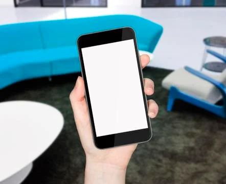 Hand with mobile phone Illustration