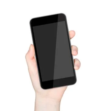 Hand with mobile phone Stock Illustration