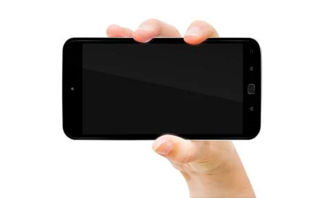 Hand with mobile phone Stock Illustration