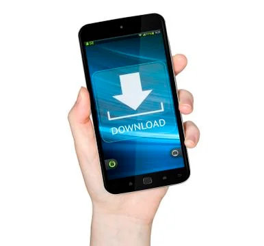 Hand with mobile phone Stock-Illustration