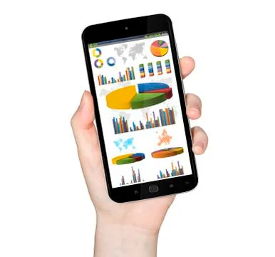 Hand with mobile phone Illustration