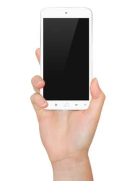 Hand with mobile phone Illustrazione stock