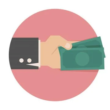 Hand with money , eps10 vector format Stock Illustration