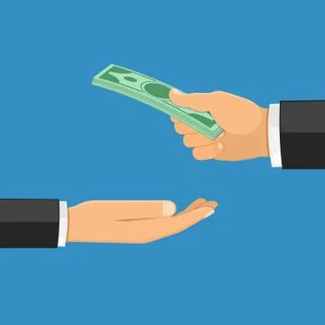 Hand with Money Stock Illustration
