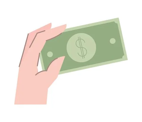Hand with money Stock Illustration
