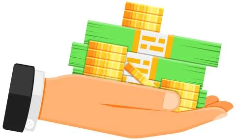 Hand with Money Stock Illustration