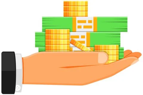 Hand with Money Stock Illustration