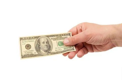 Hand with money Stock Photos