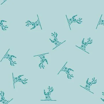 Hand monster zombie glyph vector seamless pattern 스톡 일러스트