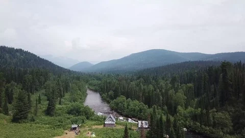 Hand in mountain forest 스톡 동영상 113077064