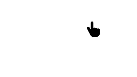 Hand mouse cursor click icon sign animation. On a transparent background of a lo 스톡 동영상 342824947