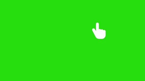 Hand mouse cursor click icon sign animation. On a transparent background of a lo Stock-Footage 342824951