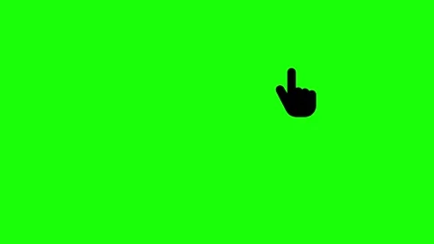 Hand mouse cursor click icon sign animation. On a transparent background of a lo 스톡 동영상 342824954