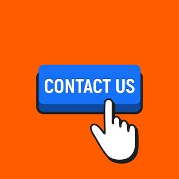 Hand Mouse Cursor Clicks the Contact Us Button. Stock Illustration