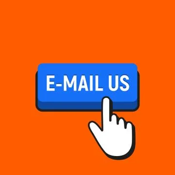 Hand Mouse Cursor Clicks the E-mail Us Button. Illustrazione stock