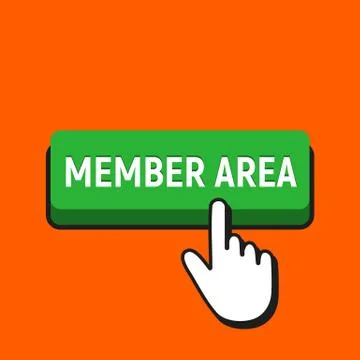 Hand Mouse Cursor Clicks the Member Area Button. Stock Illustration