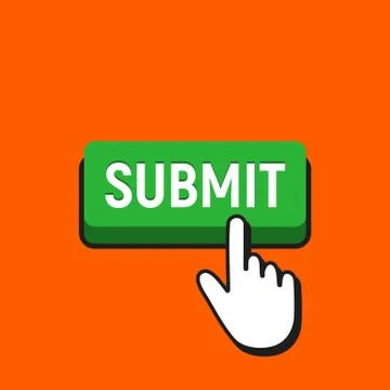 Hand Mouse Cursor Clicks the Submit Button. Pointer Push Press Button Concept Stock Illustration