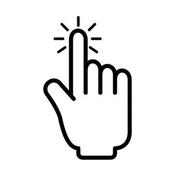 Hand mouse cursor icon Illustrazione stock