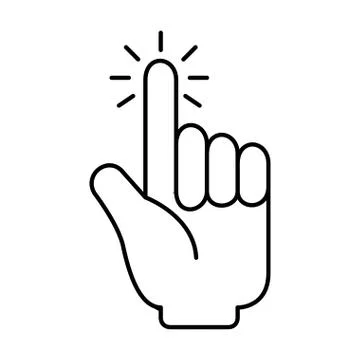 Hand mouse cursor icon Illustrazione stock