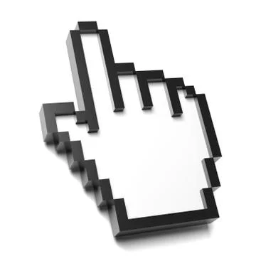 Hand mouse pointer pixelated Illustrazione stock