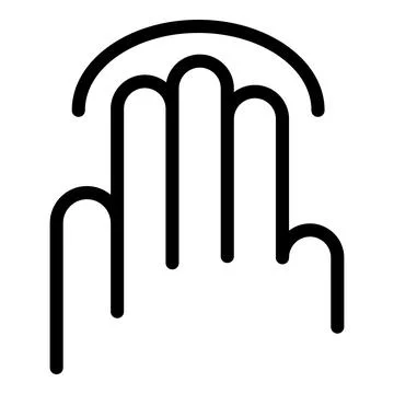 Hand move icon outline vector. Smart app Illustrazione stock