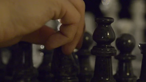 Hand moving a chess piece Stock Footage 103984069