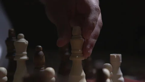 Hand Moving Chess Piece Stock Footage 208753054