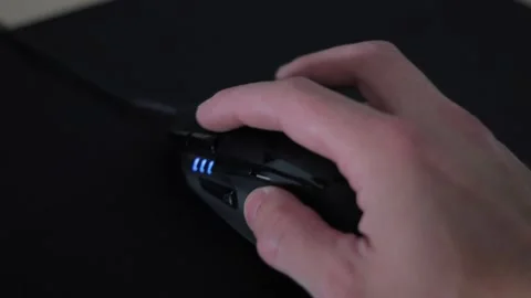 Hand Moving Computer Mouse Stock Footage 293507222