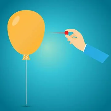 Hand with a needle Stock Illustration