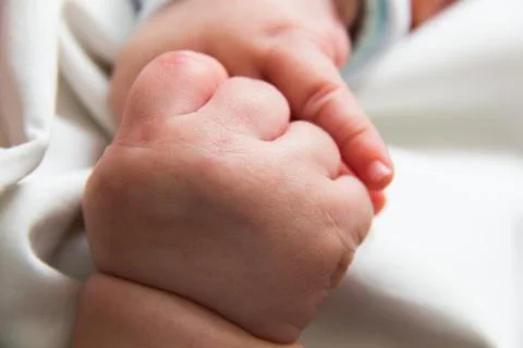 Hand newborn Foto stock