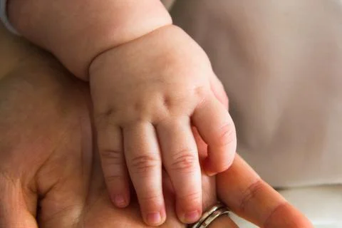 Hand newborn Foto stock