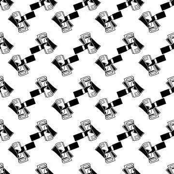 Hand newspaper pattern seamless vector イラスト素材