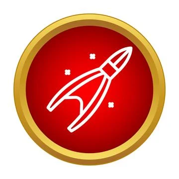 Hand nipper tool red circle icon design Stock Illustration