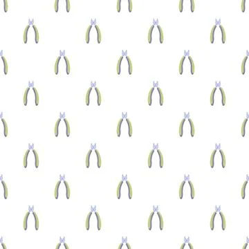 Hand nippers seamless pattern for craft repair background Illustrazione stock