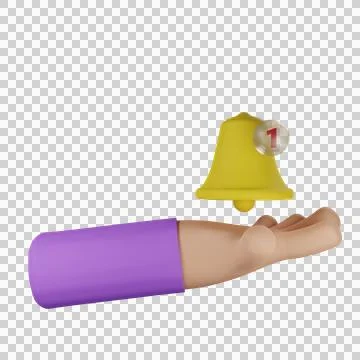 Hand with notification message concept Stock Illustration