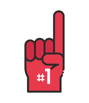 Hand number one Stock Illustration