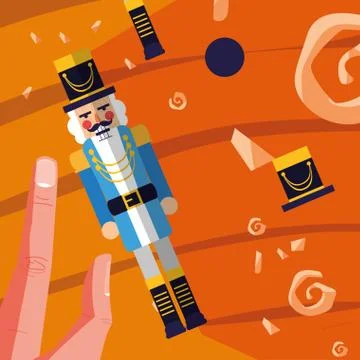 Hand with nutcracker general toy icon イラスト素材