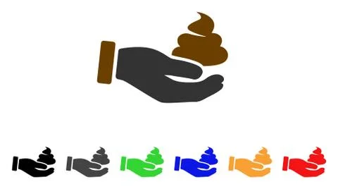 Hand Offer Shit Vector Icon Illustration